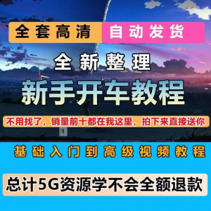新手开车视频教程安全汽车驾驶技术技巧小白开车新手课程素材-婷好淘宝虚拟货源