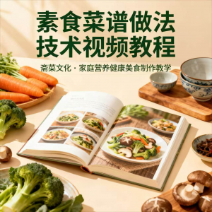 素食菜谱制作技术视频教程家庭营养健康美食教学设计素材-婷好淘宝虚拟货源