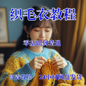 手工织毛衣视频零基础传统棒针钩针毛线编织婴儿童全套-婷好淘宝虚拟货源