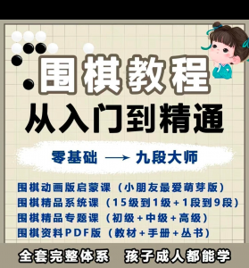 围棋教程零基础儿童视频课少儿动画启蒙围棋入门系统电子资料课程-婷好淘宝虚拟货源