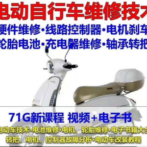 电动车维修视频自学教程零基础学习常见故障保养技术案例讲解大全-婷好淘宝虚拟货源