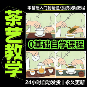 茶艺师茶道视频教程零基础自学培训课程新手入门泡茶品茶资料素材-婷好淘宝虚拟货源