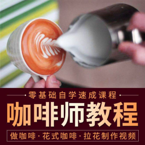 咖啡师视频教程自学拉花技术方法制作技巧开店配方培训教学课程-婷好淘宝虚拟货源
