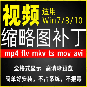 视频缩略图补丁mp4 flv ts mov mkv avi等预览软件工具显示插件-婷好淘宝虚拟货源