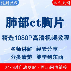 肺部ct胸片视频教程新手自学零基础入门精通教学课程全集-婷好淘宝虚拟货源