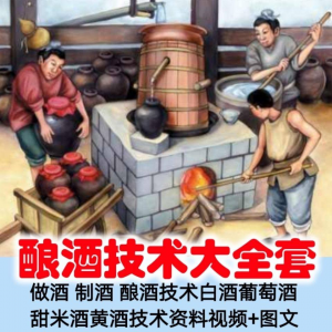 土法做酒 制酒 酿酒造酒技术白酒葡萄酒甜米酒黄酒资料视频+图文-婷好淘宝虚拟货源