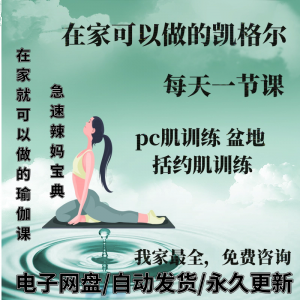 凯格尔pc肌运动锻炼视频教程新手自学零基础入门精通教学课程全集-婷好淘宝虚拟货源