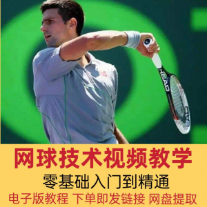 网球技术教程视频基本动作分解教学零基础入门自学到精通电子版课-婷好淘宝虚拟货源
