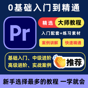 PR教程零基础入门学习premiere pro教学视频剪辑软件课程练习素材-婷好淘宝虚拟货源