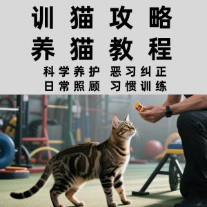 训猫入门培训教学视频课程驯猫教程家庭养猫指南攻略大全注意事项-婷好淘宝虚拟货源
