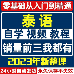 泰语零基础入门自学教材视频基础教程学习口语课程电子版高级-婷好淘宝虚拟货源