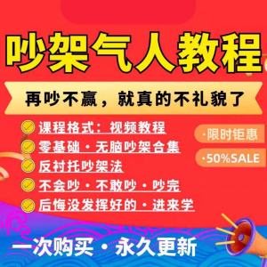 吵架指南教程视频全集从入门到精通技巧培训学习在线课程素材资料-婷好淘宝虚拟货源