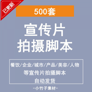 各行业宣传片脚本剧本制作企业创作方案拍摄脚本资料文案素材模板-婷好淘宝虚拟货源