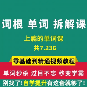 单词词根拆解学习6000词频内拆解词根秒变英语学霸增加记忆力教程-婷好淘宝虚拟货源