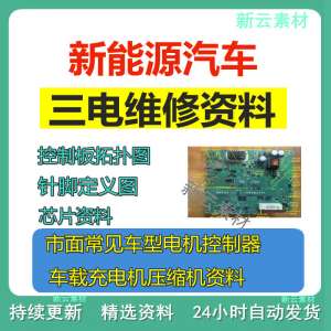 新能源汽车维修资料拓扑原理针脚图芯片三电控制器充电机压缩机-婷好淘宝虚拟货源