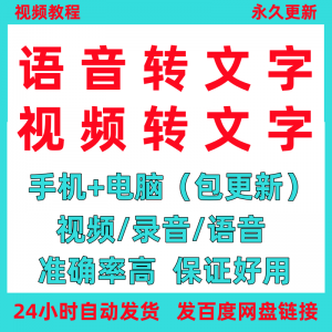 语音转文字影片录音转文字神器MP3MP4文字转语软体助手工具电子版-婷好淘宝虚拟货源