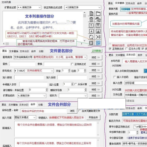 txt文本文件批量处理工具文档更名替换水印合并分割工具-婷好淘宝虚拟货源