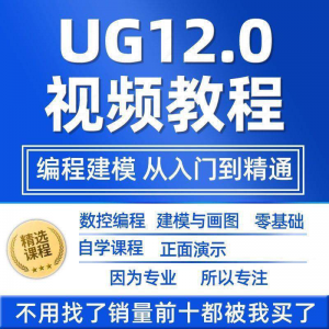 UG12.0数控视频教程铣加工中心编程三轴四轴五轴多轴NX12课程教学-婷好淘宝虚拟货源