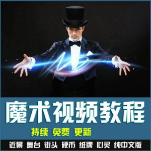 魔术视频教学合集 魔术 硬币舞台泡妞魔术 魔术教程永久更新-婷好淘宝虚拟货源