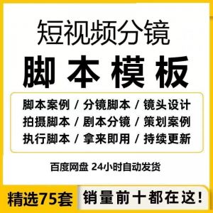 短视频拍摄脚本分镜头表模板抖音计划表剧本拉片宣传片策划表格-婷好淘宝虚拟货源