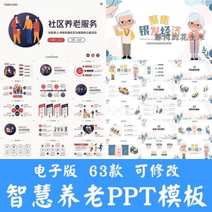 智慧养老ppt模板社区养老院服务宣传开题答辩商业计划书方案素材-婷好淘宝虚拟货源