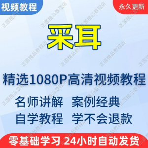 采耳手法视频学习教程新手自学零基础入门精通教学培训课程全集-婷好淘宝虚拟货源