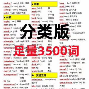 7天背完3500词初中单词中英文分类可以快速记忆英语学霸词根词缀-婷好淘宝虚拟货源