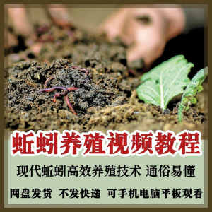 蚯蚓养殖技术视频教程素材零基础农业创业大棚如何养蚯蚓高效素材-婷好淘宝虚拟货源