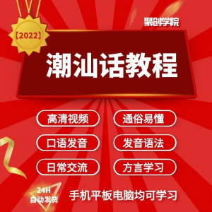 潮汕话视频教程自学习资料教学方言发音培训零基础揭阳潮州语入门-婷好淘宝虚拟货源