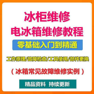 电冰柜冰箱维修教程主板修理原理检修技术教学视频维修实例资料-婷好淘宝虚拟货源