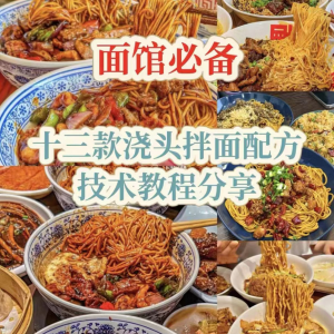 【下单即送】视频教程面馆13款浇头拌面配方新手摆摊创业培训-婷好淘宝虚拟货源