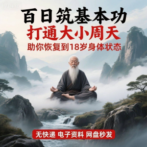 百日筑基功打通大小周天电子版视频课程动功通脉秘传心法打坐讲解-婷好淘宝虚拟货源