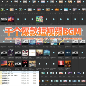 千个爆款短视频BGM背景音乐小红书抖音快手热门VLOG音乐影视解说-婷好淘宝虚拟货源